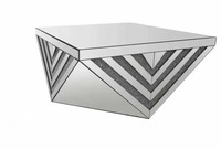 Table basse de luxe en bois avec miroir effet diamant écrasé, best-seller, pour salon, meuble de salon, table centrale, marque Guanding