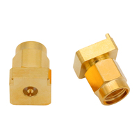 Conector RF RP SMA Macho Recto para Montaje en PCB, Chapado en Oro, 50 Ohm, 0-6GHz, para Módulo Inalámbrico
