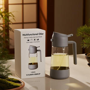 Botella de Vidrio 2 en 1 para Rociar Aceite con Soporte de Silicona, 470 ml, Rociador de Aceite para Cocinar, Autoaplicable, Sostenible y Saludable - Product Image 6