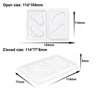 Boîte d'emballage transparente en PET pour masque oculaire, étui de protection en blister, boîte de rangement professionnelle pour outils d'esthétique médicale, étui en PP, coque de protection