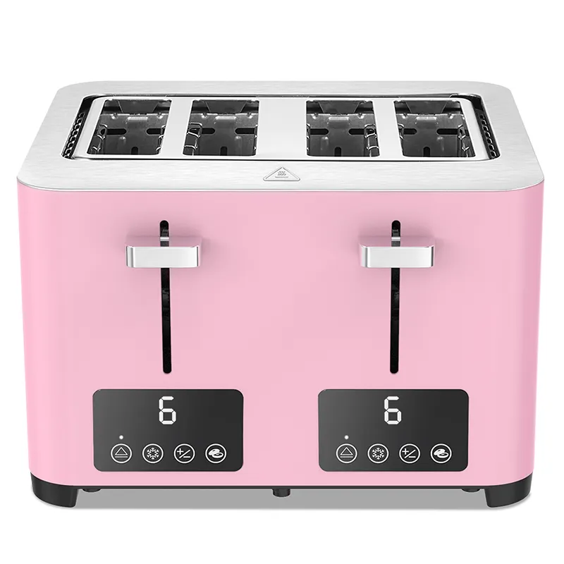 Smart Touchscreen Stainless Steel Bread Toaster Factory OEM/ODM  Multifunctional Breakfast Extra Wide Slots 4 Slice Toaster