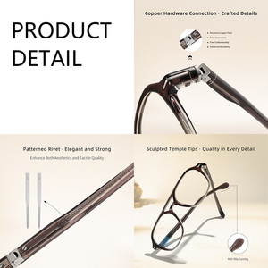 <span class=keywords><strong>Gafas</strong></span> <span class=keywords><strong>de</strong></span> Prescripción Cuadradas Retro Transparentes Marrones <span class=keywords><strong>de</strong></span> Alta Calidad y Estilo para Hombre y Mujer, Monturas Ópticas TR90 <span class=keywords><strong>de</strong></span> Doble Puente - Product Image 4