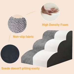 Samts chaum Material Haustier Hunde treppe Multi-Höhe Komfortable Langlebige Sofa leiter 2/3/4 Schichten Mehr farben für Katzen - Product Image 3