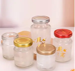 360ML Tin Flint Honey Round Glass Jar Bottle With Lid
