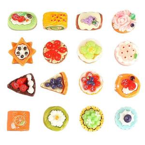 Breloques en résine <span class=keywords><strong>C5</strong></span> Kawaii en forme de gâteau coloré, cabochons mignons pour desserts, pour loisirs créatifs, coques de téléphone, aimants de réfrigérateur, décorations pour enfants - Product Image 6