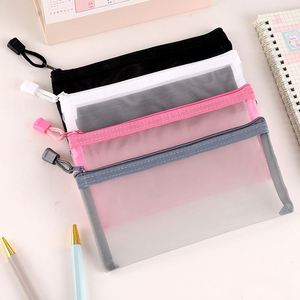 Pochette à crayons transparente en maille, sac à stylos imperméable et résistant à l'usure, organisateur de papeterie scolaire pour enfants, garçons et filles - Product Image 1