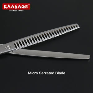 전문 8 인치 마이크로 톱니 모양의 개 미용 가위 일본 440C 질감 청커 가위 애완 동물 가위 - Product Image 4