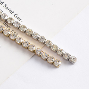 Aceworks Cadena de Acero Inoxidable con Garras de Diamante, Cadena de Oro al Vacío con Diamantes, Cadena de Tenis DIY para Collar y Pulsera - Product Image 4