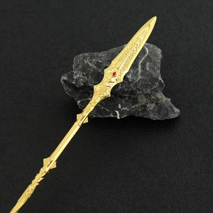 Épée jouet miniature en alliage de zinc, tout métal, <span class=keywords><strong>God</strong></span> <span class=keywords><strong>of</strong></span> War: <span class=keywords><strong>Ragnarok</strong></span>, Kratos, lance Draupnir, porte-clés, 22 cm, 27 g - Product Image 3