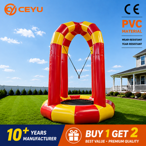 Ceyu Trampoline <span class=keywords><strong>Gonflable</strong></span> Commercial avec Harnais de Saut Bungee et Arche, Combo Bouncer pour Enfants et Adultes, Idéal pour Fêtes en Jardin, Location et Vente en Gros - Product Image 1