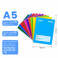 Cahier d'exercices scolaire personnalisé, agrafé, lignage anglais, couverture personnalisée, fabricant de cahiers d'écriture pour étudiants