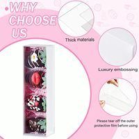 TEMLQPACK Fournitures d'emballage alimentaire de qualité supérieure pour boulangerie, lot de 12 boîtes longues transparentes avec fenêtre pour macarons aux fraises enrobées de chocolat blanc