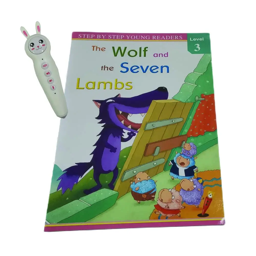 The wolf and the seven lambs story English children books with talking pen