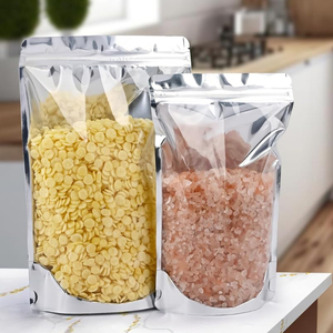 Túi đứng trong suốt 13*20+4cm + tráng nhôm, túi zip khóa kín dùng đựng thực phẩm khô, gia vị, thạch, dùng để bảo quản thực phẩm trên mặt bếp - Product Image 1