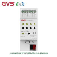 Module d'automatisation KNX à entrée binaire en plastique GVS K-bus CTBI-04/00.S avec sécurité 4 voies 2SU MDRC