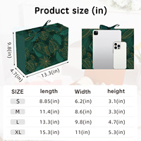 Boîte cadeau pliante vert forêt ruban satin fermeture magnétique écologique bijoux cosmétiques vente en gros