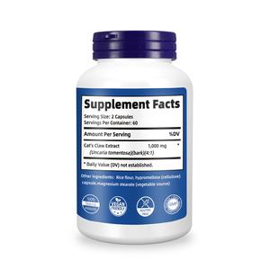 Complément de haute qualité à base de griffe de chat 1000mg 120 gélules – Soutient la santé et la fonction immunitaire des adultes – Extraits végétaux de griffe de chat - Product Image 2