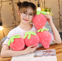 Jouet en peluche en forme de fruit personnalisé, poupée pour enfants, joli fruit doux, oreiller en peluche de fraise de 25cm