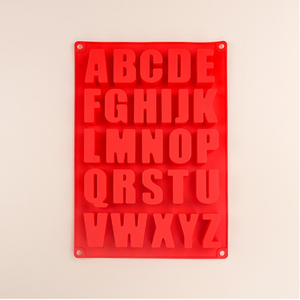 Accessoires de cuisine Moule à biscuits en silicone antiadhésif 26 grandes lettres DIY Moule à lettres en silicone Moule à chocolat en silicone Moule à gâteau en silicone - Product Image 1