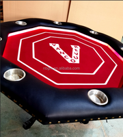 Table de poker de 130 cm de diamètre, table ronde, personnalisée avec LED