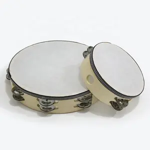 กลองดนตรีเครื่องดนตรี 6 8 10 นิ้ว Tambourine Jingles โลหะกลองดนตรีการศึกษากลองเครื่องดนตรีสําหรับโบสถ์เต้นรํา