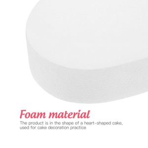 Modello di Torta a Forma di Cuore in Schiuma di Polistirolo Manichino per Torta Ornamento per Decorare Torte Espositore per Matrimoni 4"+6"+8" - Product Image 3