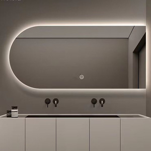 Espejo con Luz LED de Diseño Moderno para Montar en la Pared, Forma Irregular, para Hoteles, Apartamentos, Peluquerías, Pantalla Táctil Inteligente, Antivaho, 5 Años de Garantía - Product Image 2