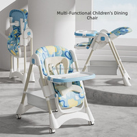 Chaise haute pliable pour tout-petits Vsuch, gain de place, siège inclinable mobile pour repas avec panier de rangement pour les repas quotidiens du bébé