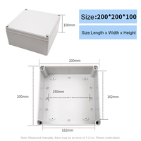 Boîtier de distribution électrique étanche en plastique IP67, personnalisable, montage mural, matériau ABS, boîtier de jonction extérieur