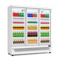 Jinfugui Porte en verre commerciale Double température Affichage des boissons Refroidisseur 450L vertical Boisson Réfrigérateur