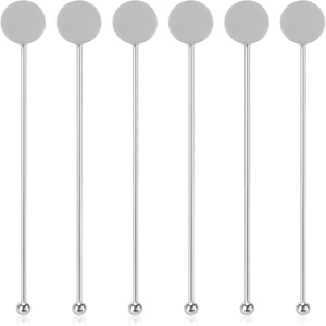 Outils de barman personnalisés pour mariage, bâtonnets à mélanger en acier inoxydable argenté, bâtonnets à mélanger réutilisables pour <span class=keywords><strong>café</strong></span>, agitateurs à cocktails - Product Image 1