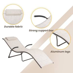 Chaises modernes bon marché de luxe d'extérieur de patio conception contemporaine de côté de piscine grandes chaises longues pour la maison chambre à coucher hôtel - Product Image 2