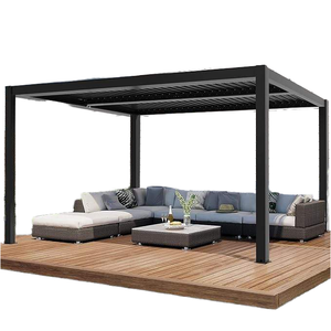 Pérgola de Aluminio Motorizada Gris Oscuro con Techo Ajustable por Control Remoto, Pabellón Metálico para Patio, <span class=keywords><strong>Terraza</strong></span> con Vista al <span class=keywords><strong>Mar</strong></span>, 6 Pies - Product Image 6