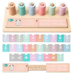 Bán Buôn Digit 3 In1 Matching Puzzle Giáo Dục Sớm Math Chơi Board New Xu Hướng Đầy Màu Sắc Bằng Gỗ Montessori Kids Đồ Chơi