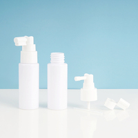 Flacon pulvérisateur nasal portable 50 ml en PET, blanc, à pression, pour cosmétiques, brume fine