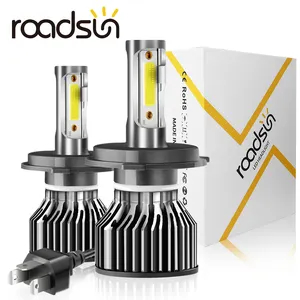 Roadsun-Kit de faros LED para coche, Bombilla de 12V, 9004 K, H4, 12000LM, H1, H3, H7, H11, H13, 9005, 9006, HB3, HB4, 9007, 6000, H7