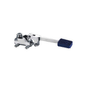 Robinet à pédale 1/2 pouce pour eau froide uniquement avec poignée en caoutchouc bleu pour robinets de cuisine - Product Image 1