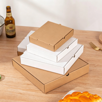 Boîte à pizza personnalisée pour emporter, plusieurs tailles disponibles avec impression de logo, boîte en papier kraft