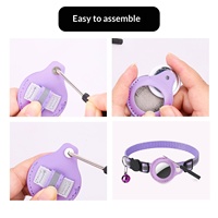 Collier pour chat réfléchissant avec support AIRTAG anti-perte, protection réglable, clochette en polyester – Vente en gros, produit phare Instagram