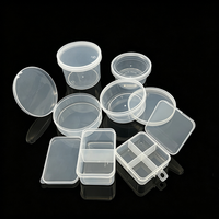 Boîte de rangement en plastique PP multi-spécifications, forme spéciale, vente en gros d'usine, boîte vide ronde en forme de fleur de prunier pour perles, attaches pour cheveux, petites pièces