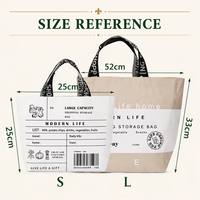 Sac fourre-tout réutilisable avec doubles poignées longues, grande capacité, impression intégrale, vente en gros pour les chaînes d'épicerie
