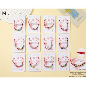 Braccialetti con ciondoli a forma di occhi colorati del Festival delle Sette Stelle, set da 12 pezzi, fatti a mano in acciaio inossidabile, per donne e ragazze - Product Image 3