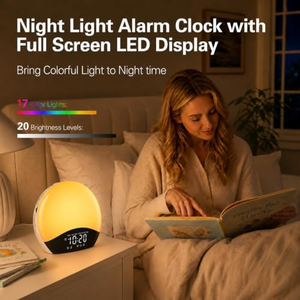 Smart Wake up Light <b>Sunrise</b> Alarm Clock for Kids Adults Bedroom With <b>Sunrise</b> Simulation 22 Nature Sound Table Digital Clock - Product Image 4