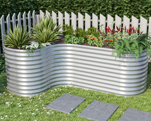 <span class=keywords><strong>VITAVIA</strong></span> CR-C630 Kits de jardinières surélevées minimalistes en acier thermolaqué de 0,6 mm d'épaisseur, écologiques et durables, capacité de 2,46 m pour - Product Image 2