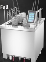 Cuisinière à nouilles à gaz Yawei à six brûleurs avec levage intelligent et cuisson automatique pour nouilles et boulettes