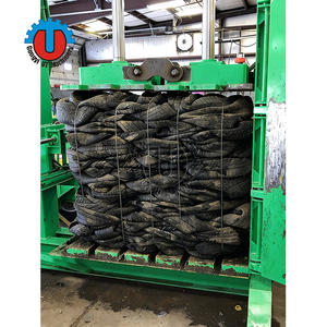 Presse à pneus verticale hydraulique industrielle robuste avec moteur pour la compression et le recyclage des pneus usagés - Product Image 2