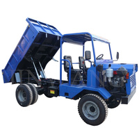Mini camion à benne basculante diesel à double roues arrière pour l'assistance minière, camion à benne basculante diesel 4x4 pour les travaux agricoles et les petites opérations minières