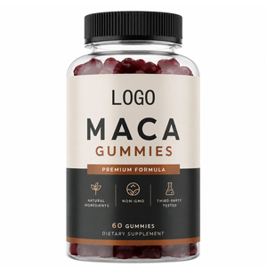 Gummies de haute qualité à l'extrait de Maca et à la racine de Ginseng Panax pour adultes - Soutien immunitaire, gestion de l'énergie, certifié Halal, 60 unités - Product Image 1