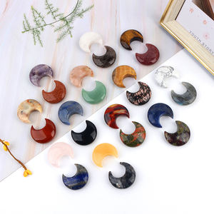 Doğal kristal süsler taş el sanatları el sanatları kristal ay yıldız dekorasyon için - Product Image 1