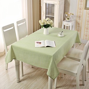 Bán Buôn Tùy Chỉnh Hình Chữ Nhật Handmade Mềm Mại Thoáng Khí Bền Bông Linen Pha Trộn Màu Xanh Lá Cây Kiểm Tra Khăn Trải Bàn Cho Nhà Hàng - Product Image 4